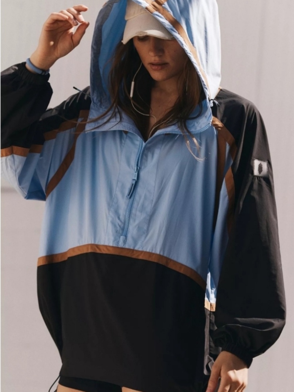 Free People Movement Like The Wind Colorblock Windbreaker Jacket